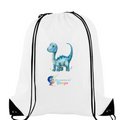 Sac à cordon Dino Bleu