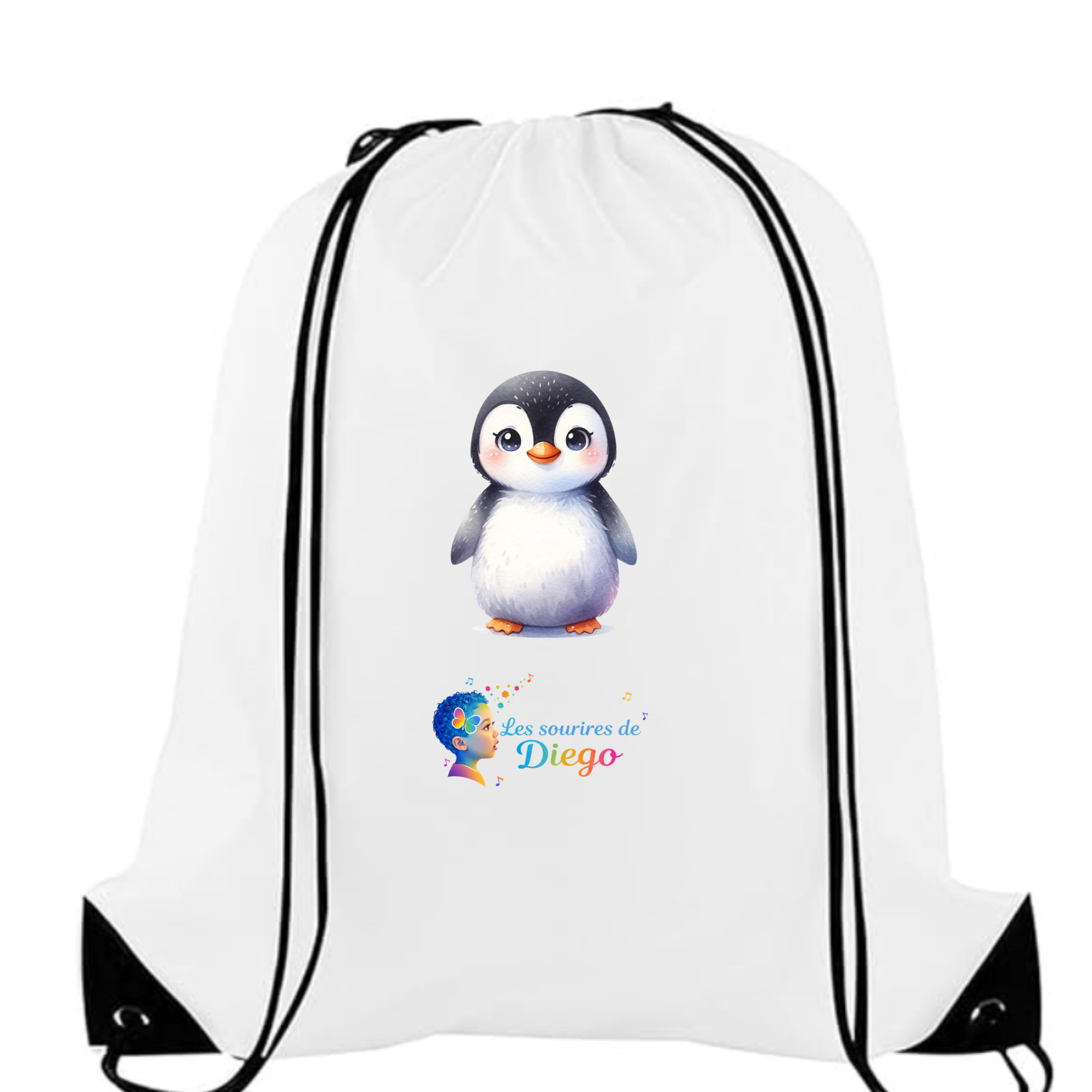 Sac à cordon Pingouin