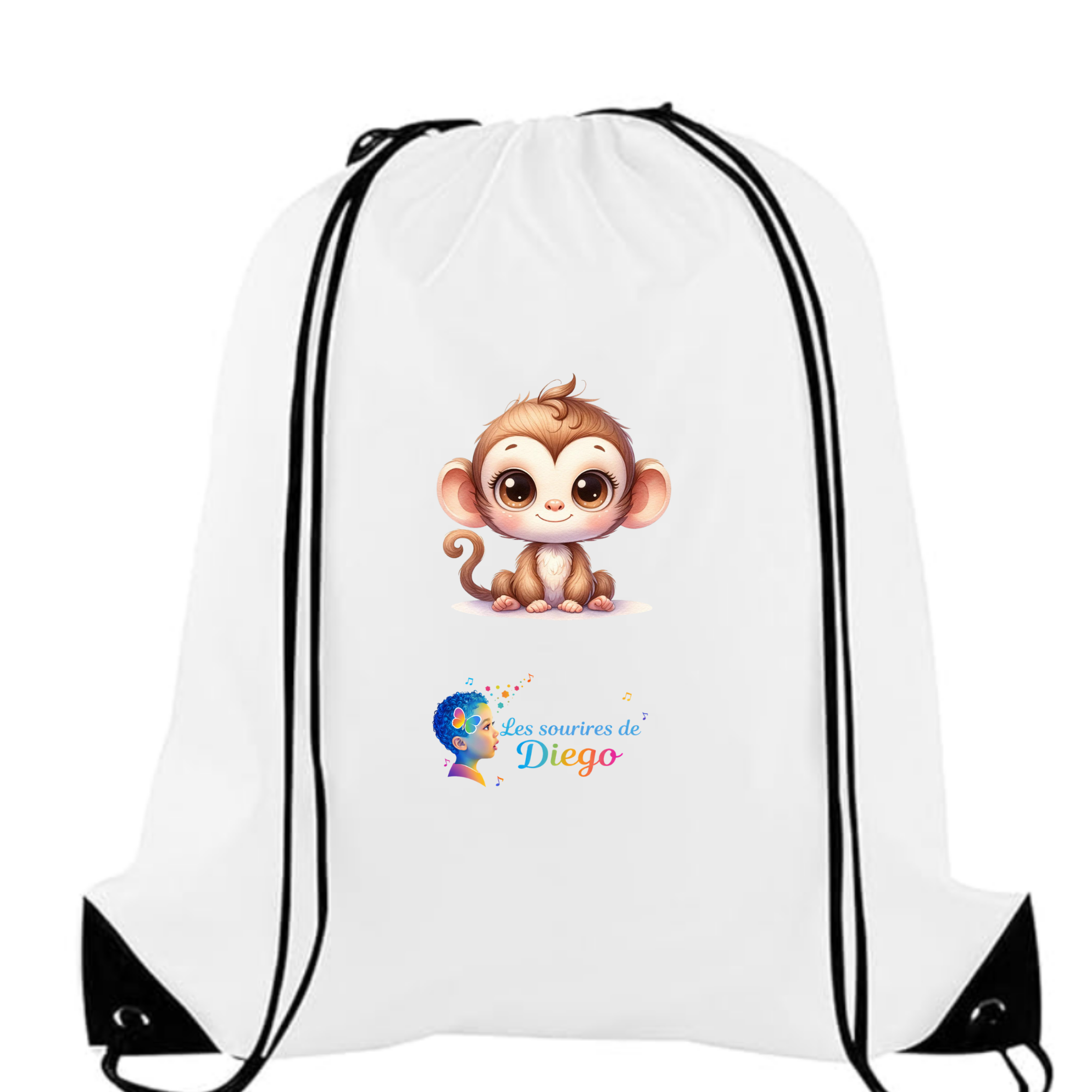 Sac à cordon Singe